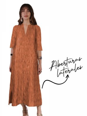 Vestido satinado teja PAROLE