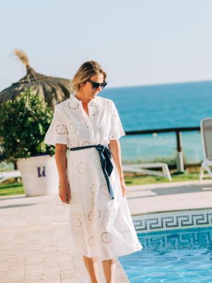Vestido camisero perforado YES ZEE