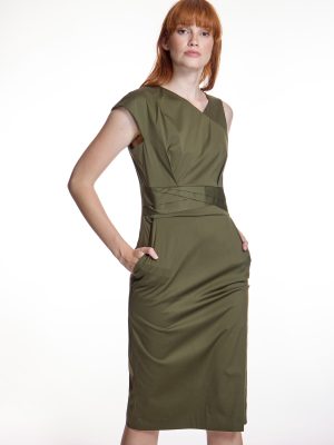 Vestido corto kaki ALBA CONDE
