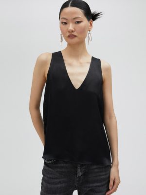 Top básico de tirantes negro LOLA CASADEMUNT