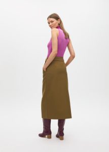 Falda lazo kaki LOLA CASADEMUNT