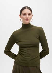 Jersey cuello alto kaki LOLA CASADEMUNT
