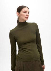 Jersey cuello alto kaki LOLA CASADEMUNT