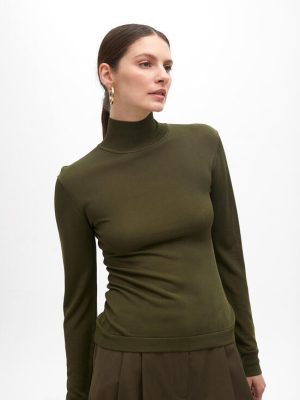 Jersey cuello alto kaki LOLA CASADEMUNT