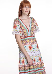 Vestido midi estampado multicolor ALBA CONDE