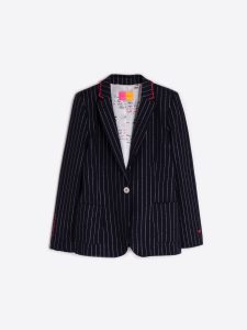 Chaqueta bordada amrino raya plata VILAGALLO