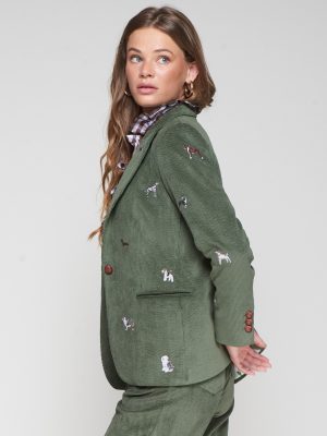 Chaqueta Heather Emb pana verde caza VILAGALLO