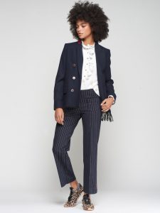 Chaqueta flecos azul marino VILAGALLO