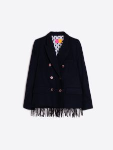 Chaqueta flecos azul marino VILAGALLO