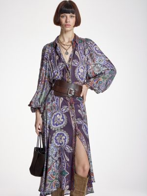 Vestido camisero estampado cachemir ALBA CONDE