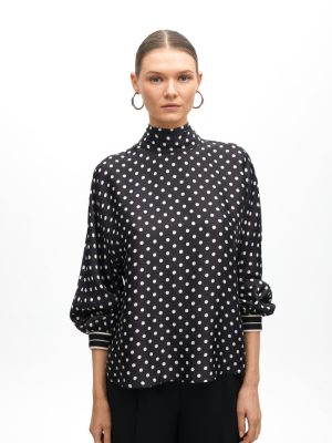 Blusa cuello perkins topos LOLA CASADEMUNT