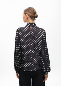 Blusa cuello perkins topos LOLA CASADEMUNT