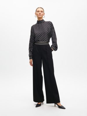 Pantalón recto con goma bicolor contrastes LOLA CASADEMUNT