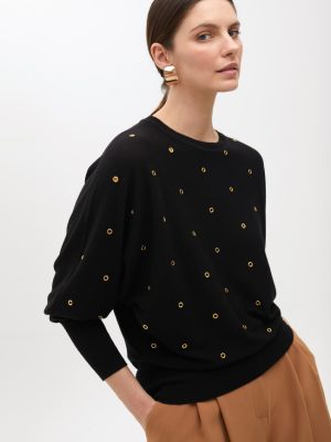 Jersey con eyelets manga caída LOLA CASADEMUNT