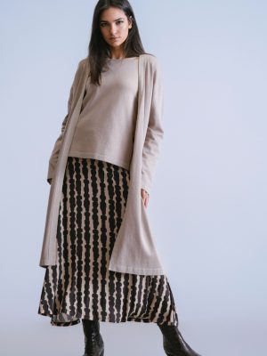 Chaqueta larga detalle lurex WNT Collection
