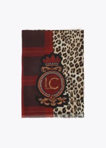 Foular combinado animal print y tartan LOLA CASADEMUNT