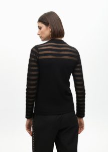 Jersey punto fino franjas transparentes LOLA CASADEMUNT