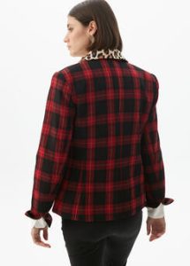 Americana combinada animal tartán ROJO-NEGRO LOLA CASADEMUNT - Imagen 4