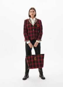Americana combinada animal tartán ROJO-NEGRO LOLA CASADEMUNT