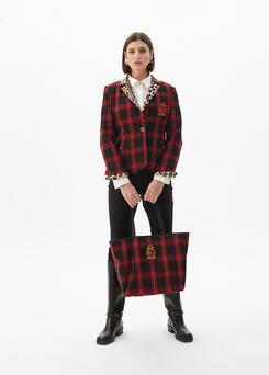 Americana combinada animal tartán ROJO-NEGRO LOLA CASADEMUNT