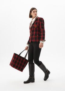 Americana combinada animal tartán ROJO-NEGRO LOLA CASADEMUNT