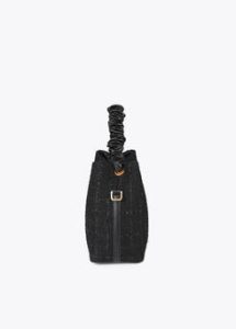 Bolso tweed asa fruncida y logo LOLA CASADEMUNT - Imagen 3