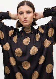 Camisa detalles manga abullonada topos LOLA CASADEMUNT