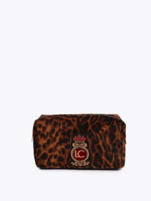 Neceser estampado animal print marron LOLA CASADEMUNT