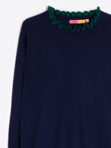 Punto jersey volantes navy VILAGALLO