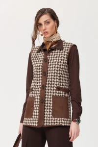 Chaleco Moglio Jacquard Punto Bicolor OKY COKY