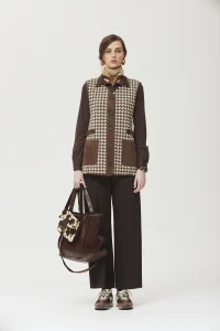 Chaleco Moglio Jacquard Punto Bicolor OKY COKY