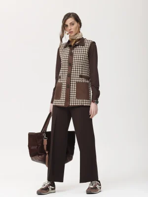 Chaleco Moglio Jacquard Punto Bicolor OKY COKY