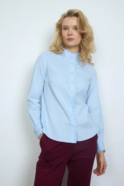 Camisa Vareia Celeste TINTA Y BARILOCHE