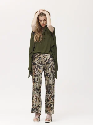 Pantalón Millon terciopelo estampado con lentejuelas