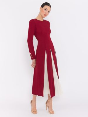 Vestido quillas plisadas CARLA RUIZ
