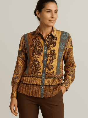 Camisa satinada estampada CHARELLI