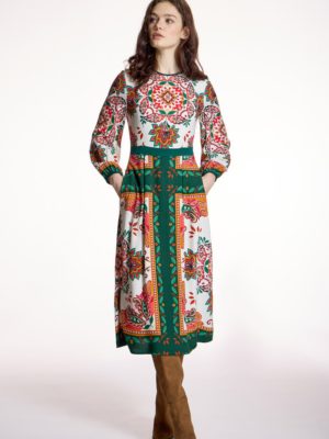 Vestido estampado largo midi ALBA CONDE