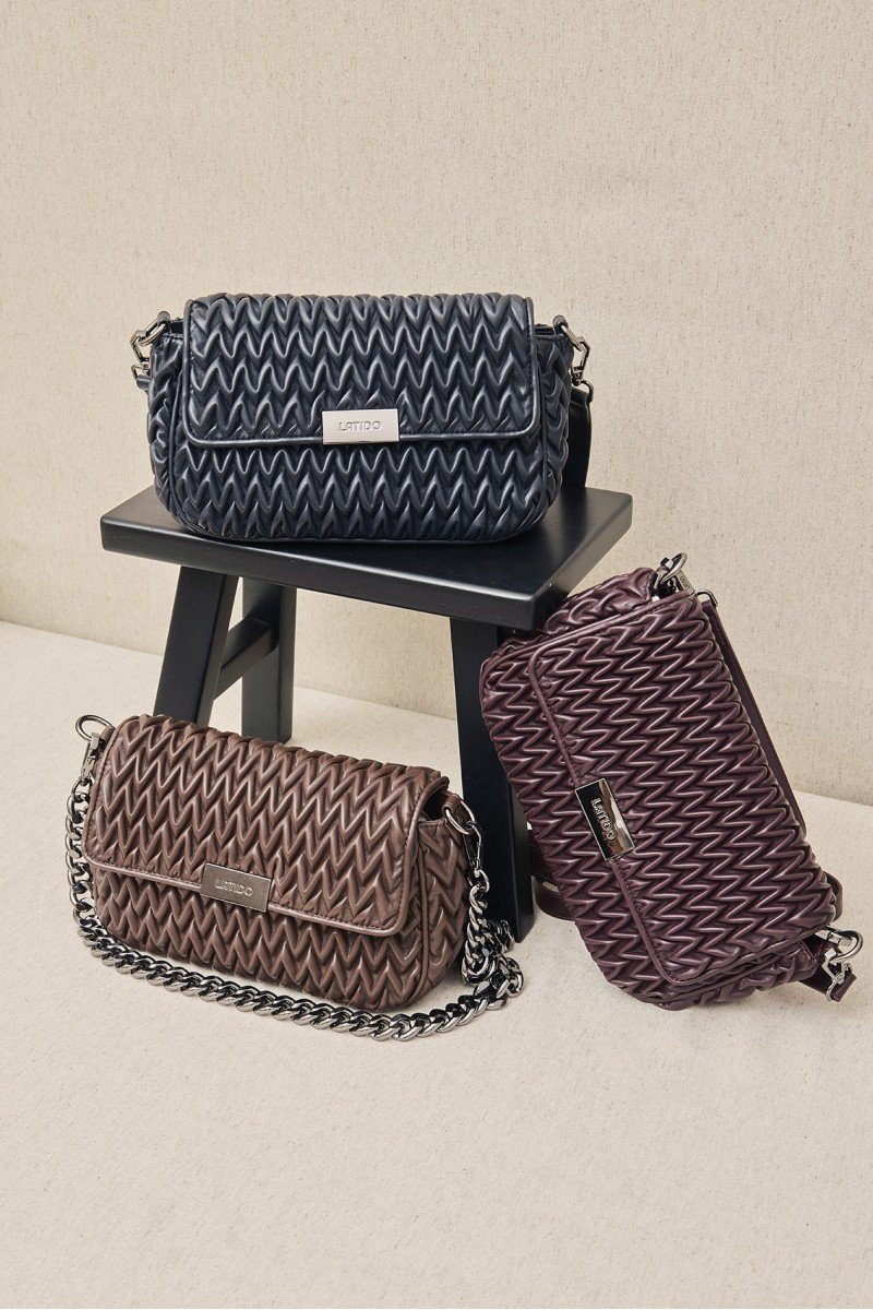 Bolso plisado con solapa LATIDO