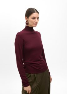 Jersey cuello alto burdeos LOLA CASADEMUNT