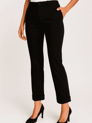 Pantalón vuelta negro WALTRON