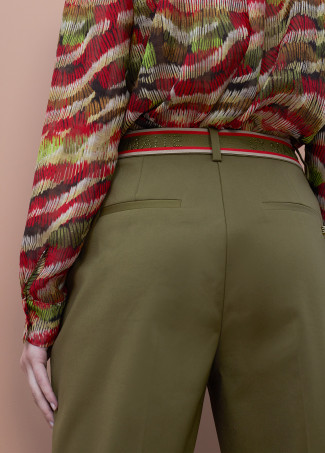 Pantalón cinta logo kaki LOLA CASADEMUNT