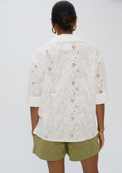 Camisa algodón escote pico abierto LOLA CASADEMUNT