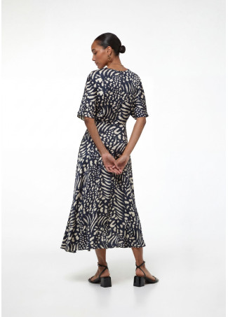 Vestido escote pico estampado LOLA CASADEMUNT - Imagen 9