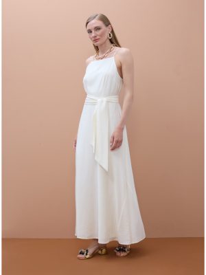 Vestido tirante fino escote recto LOLA CASADEMUNT