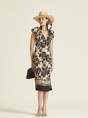Vestido Megur Viscosa Estampado Greca OKY COKY