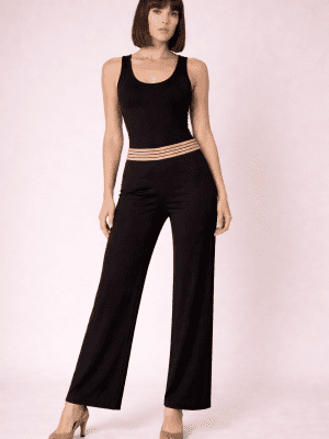 Pantalón punto de seda negro WALTRON