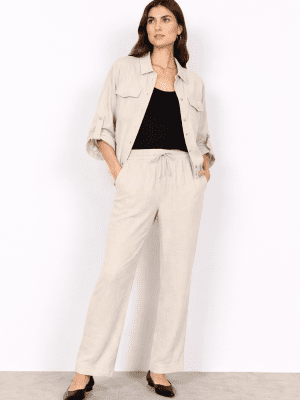 Conjunto bomber y pantalón crudo Charissa SOYA CONCEPT