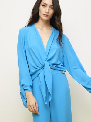 Conjunto fluido blusa y pantalon turquesa CIVIT