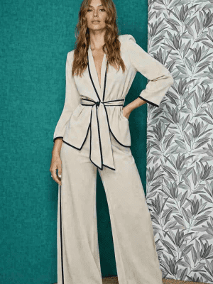 Conjunto bicolor chaqueta y pantalón ALBA CONDE