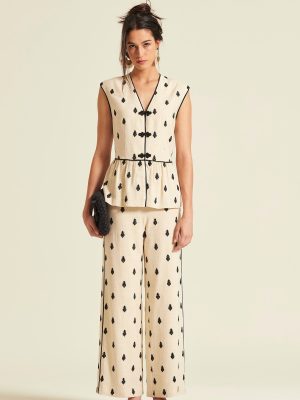 Top Milta Bordado Assames Viscosa Lino